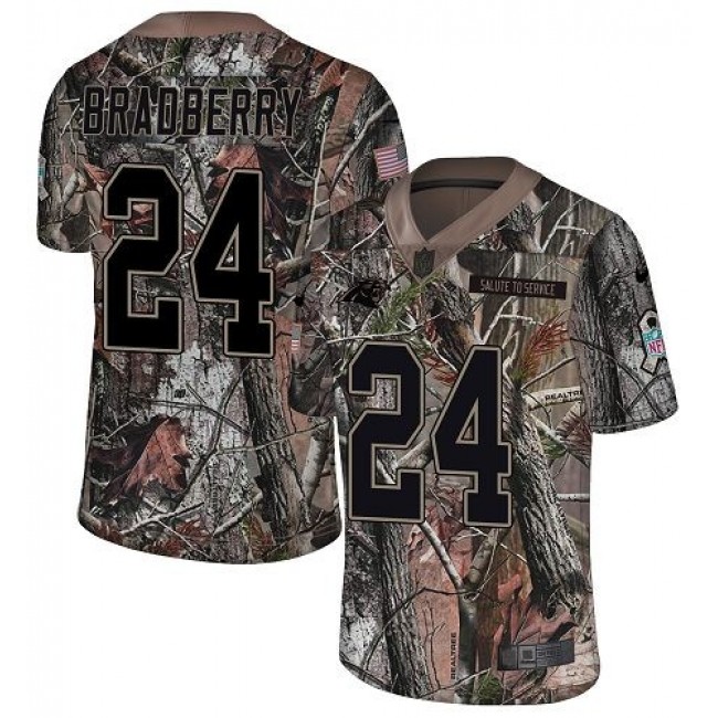 Nike Panthers #24 James Bradberry Camo Men's Stitched NFL Limited Rush Realtree Jersey