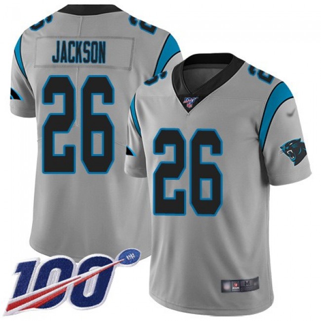 Nike Panthers #26 Donte Jackson Silver Men's Stitched NFL Limited Inverted Legend 100th Season Jersey