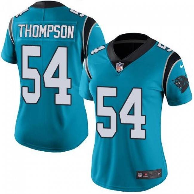 Women's Panthers #54 Shaq Thompson Blue Alternate Stitched NFL Vapor Untouchable Limited Jersey