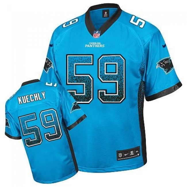 Carolina Panthers #59 Luke Kuechly Blue Alternate Youth Stitched NFL Elite Drift Fashion Jersey