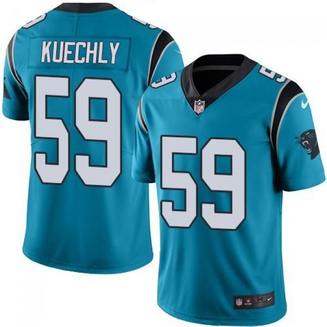 Carolina Panthers #59 Luke Kuechly Blue Youth Stitched NFL Limited Rush Jersey