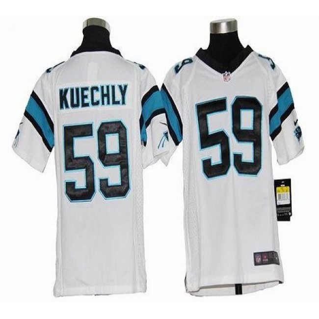 Carolina Panthers #59 Luke Kuechly White Youth Stitched NFL Elite Jersey