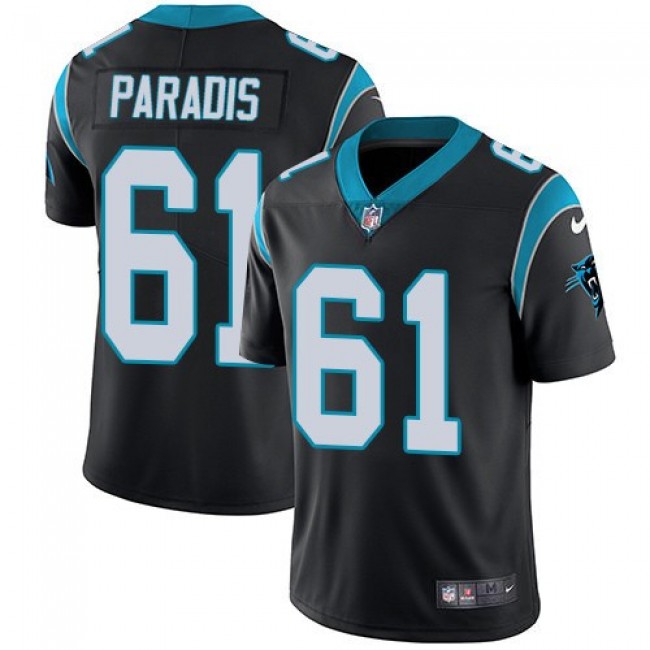 Nike Panthers #61 Matt Paradis Black Team Color Men's Stitched NFL Vapor Untouchable Limited Jersey