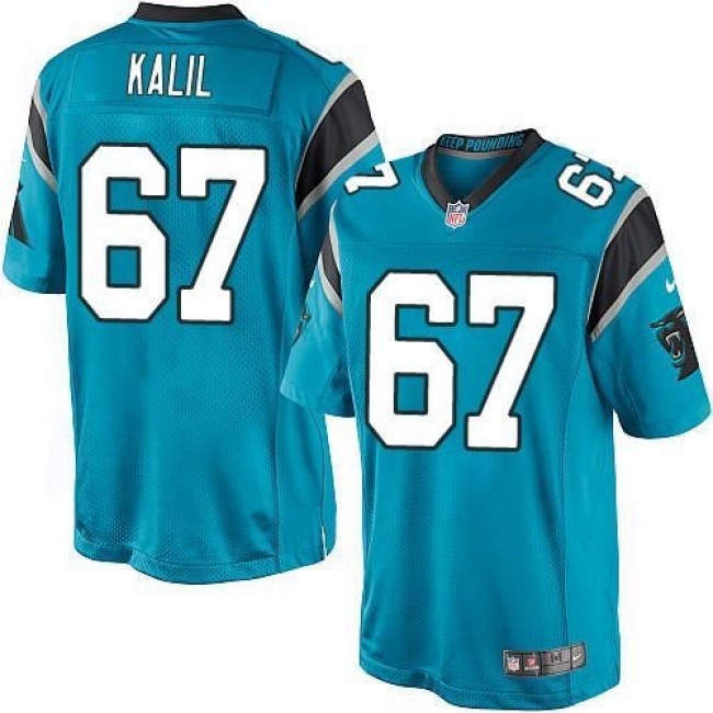 Carolina Panthers #67 Ryan Kalil Blue Alternate Youth Stitched NFL Elite Jersey