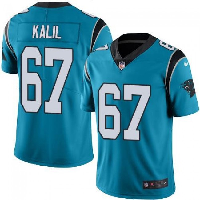 Carolina Panthers #67 Ryan Kalil Blue Alternate Youth Stitched NFL Vapor Untouchable Limited Jersey