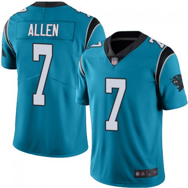 Nike Panthers #7 Kyle Allen Blue Men's Stitched NFL Limited Rush Jersey