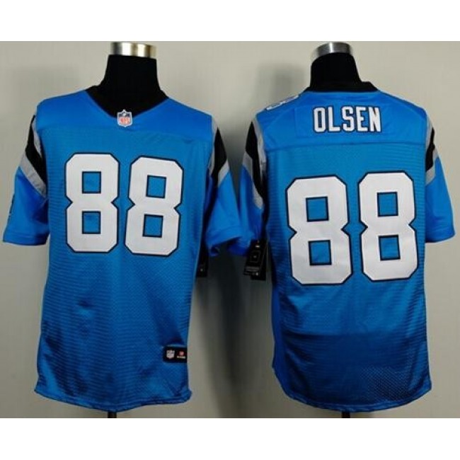 Nike Panthers #88 Greg Olsen Blue Alternate Men's Stitched NFL Elite Jersey
