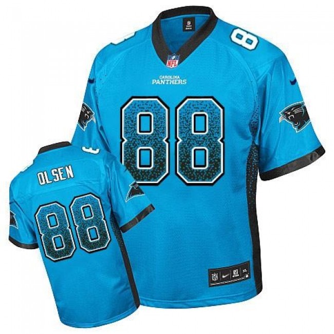 Carolina Panthers #88 Greg Olsen Blue Alternate Youth Stitched NFL Elite Drift Fashion Jersey