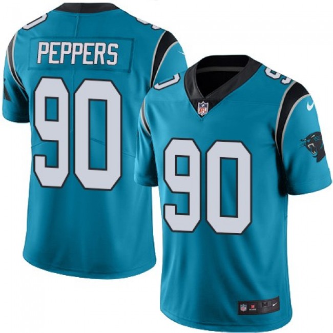 Carolina Panthers #90 Julius Peppers Blue Alternate Youth Stitched NFL Vapor Untouchable Limited Jersey