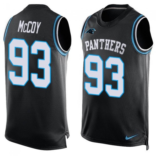 Nike Panthers #93 Gerald McCoy Black Team Color Men's Stitched NFL Limited Tank Top Jersey
