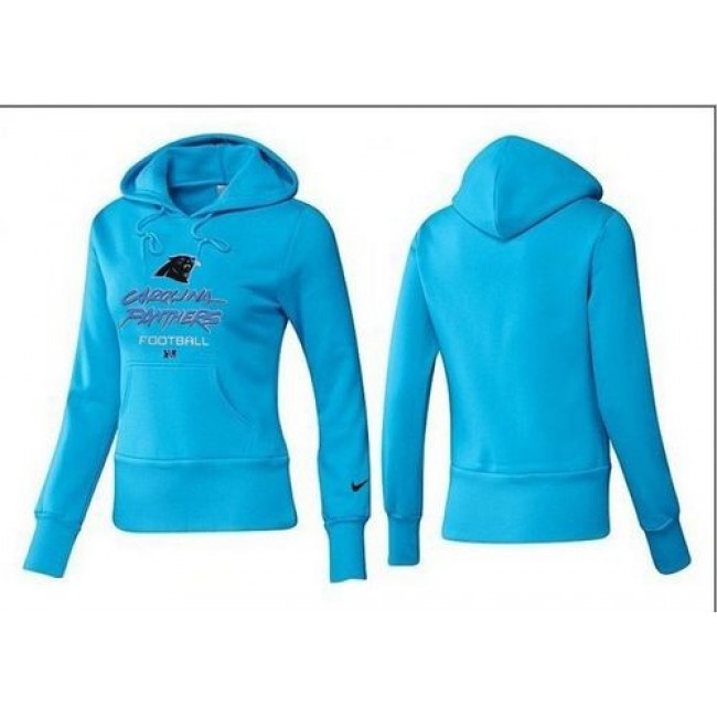 Women's Carolina Panthers Authentic Logo Pullover Hoodie Blue Jersey