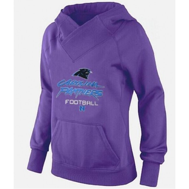 Women's Carolina Panthers Big Tall Critical Victory Pullover Hoodie Purple Jersey