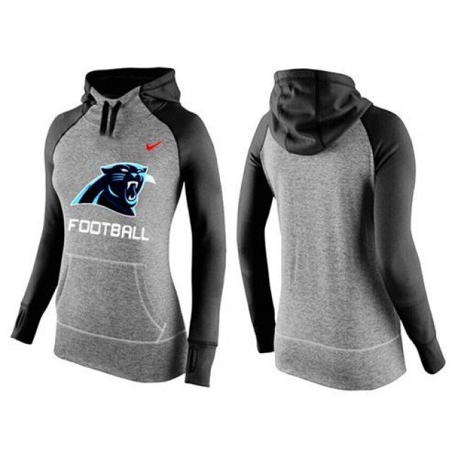 Women's Carolina Panthers Hoodie Grey Black Jersey