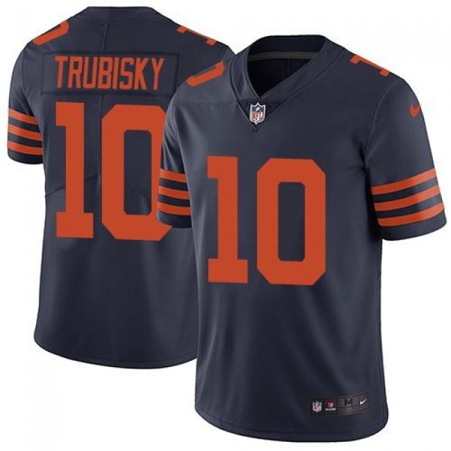 Chicago Bears #10 Mitchell Trubisky Navy Blue Alternate Youth Stitched NFL Vapor Untouchable Limited Jersey