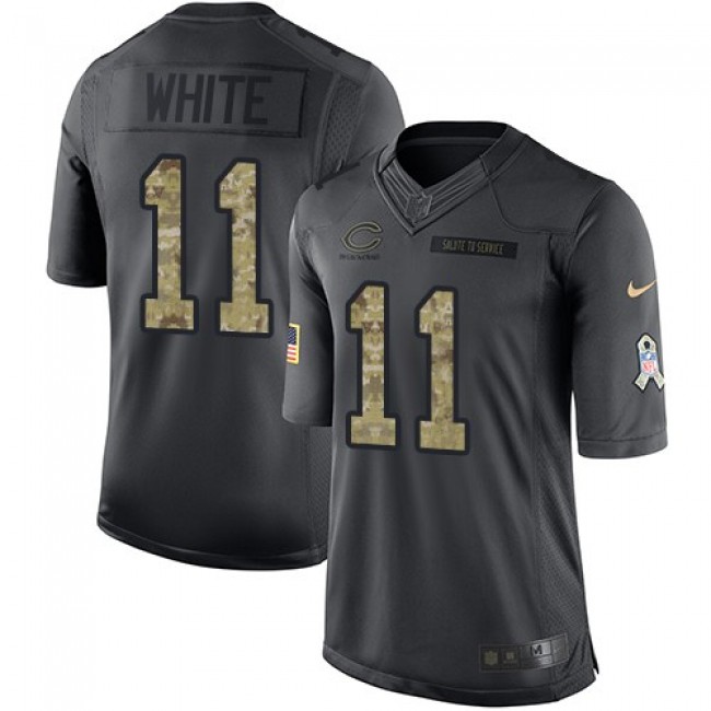 Chicago Bears #11 Kevin White Black Youth Stitched NFL Limited 2016 Salute to Service Jersey