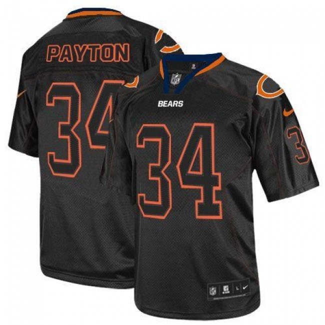 Chicago Bears #34 Walter Payton Lights Out Black Youth Stitched NFL Elite Jersey