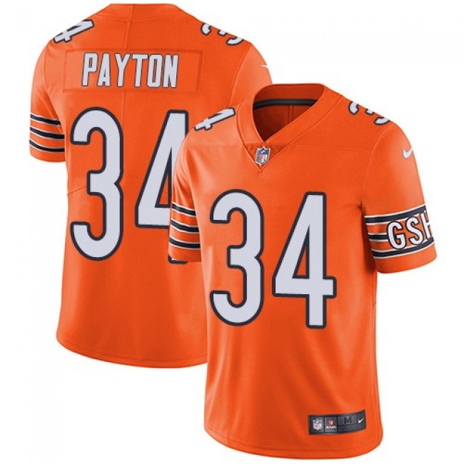 Chicago Bears #34 Walter Payton Orange Youth Stitched NFL Limited Rush Jersey