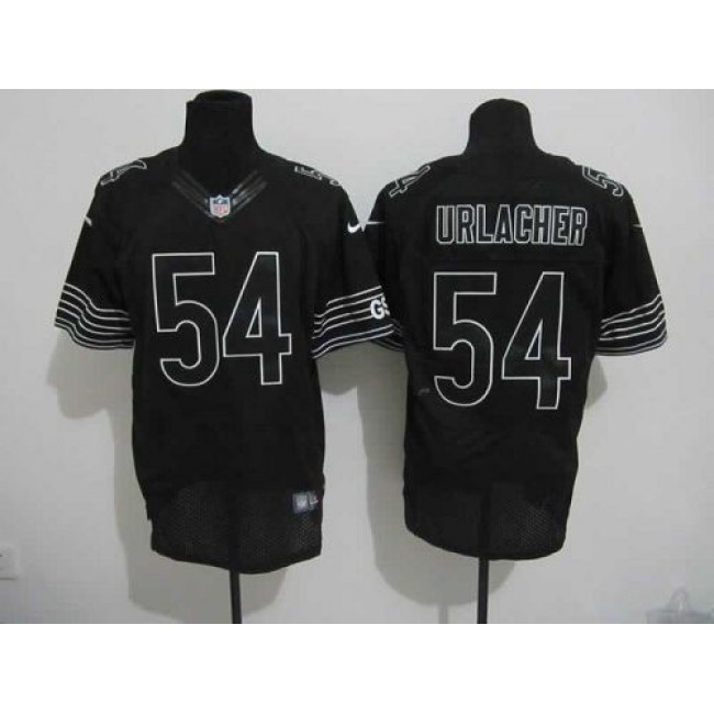 Nike Bears #54 Brian Urlacher Black Shadow Men's Stitched NFL Elite Jersey