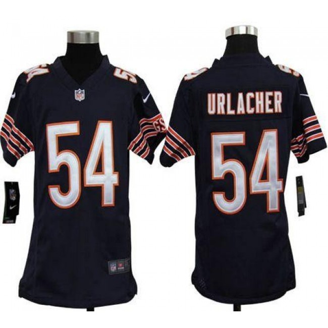 Chicago Bears #54 Brian Urlacher Navy Blue Team Color Youth Stitched NFL Elite Jersey