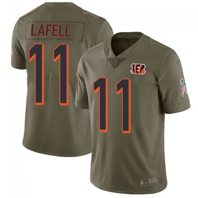 Cincinnati Bengals #11 Brandon LaFell Olive Youth Stitched NFL Limited 2017 Salute to Service Jersey