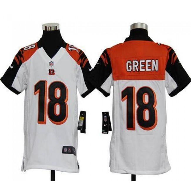 Cincinnati Bengals #18 A.J. Green White Youth Stitched NFL Elite Jersey