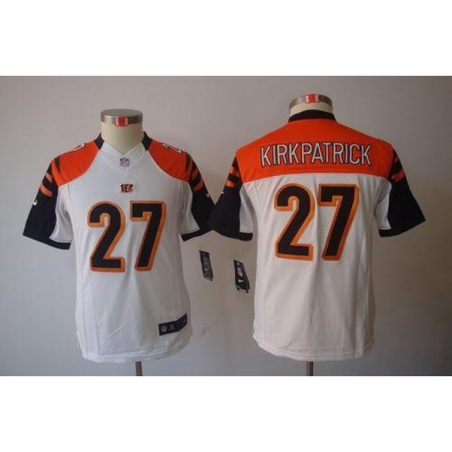 Cincinnati Bengals #27 Dre Kirkpatrick White Youth Stitched NFL Limited Jersey