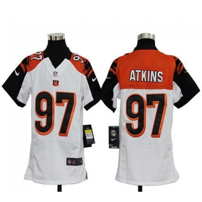 Cincinnati Bengals #97 Geno Atkins White Youth Stitched NFL Elite Jersey