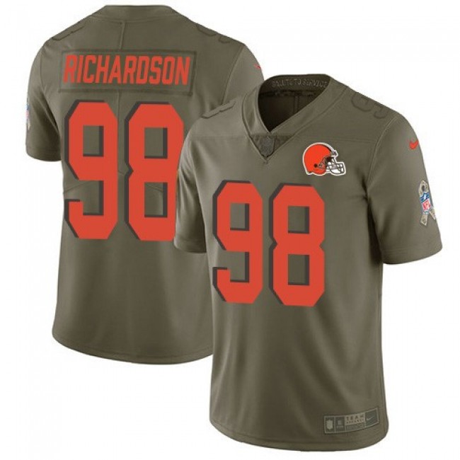 Nike Browns #98 Sheldon Richardson Olive Men's Stitched NFL Limited 2017 Salute To Service Jersey