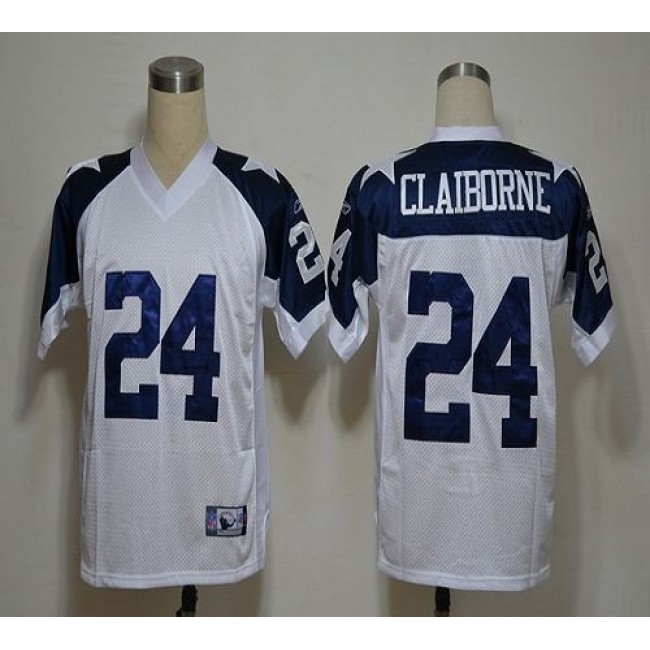 Cowboys #24 Morris Claiborne White Thanksgiving Stitched NFL Jersey