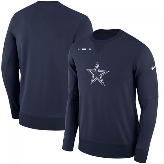 Men's Dallas Cowboys Nike Navy Sideline Team Logo Performance Sweatshirt