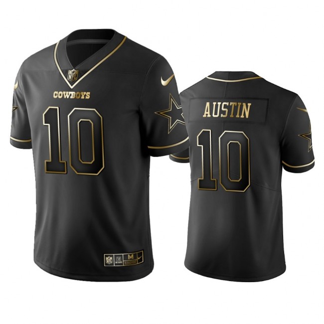 Nike Cowboys #10 Tavon Austin Black Golden Limited Edition Stitched NFL Jersey