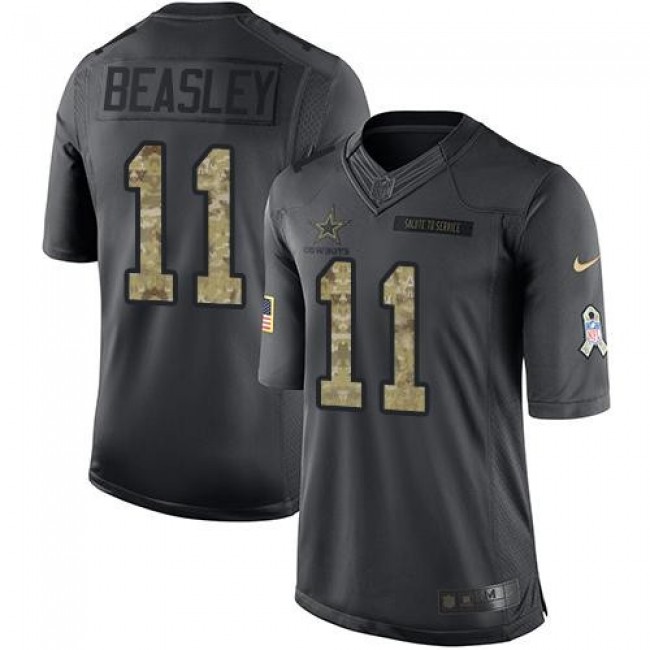 Dallas Cowboys #11 Cole Beasley Black Youth Stitched NFL Limited 2016 Salute to Service Jersey