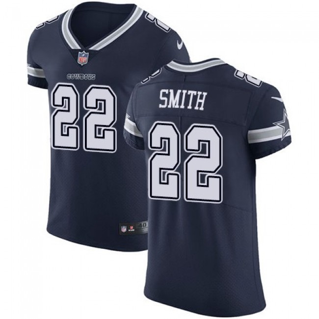 Nike Cowboys #22 Emmitt Smith Navy Blue Team Color Men's Stitched NFL Vapor Untouchable Elite Jersey