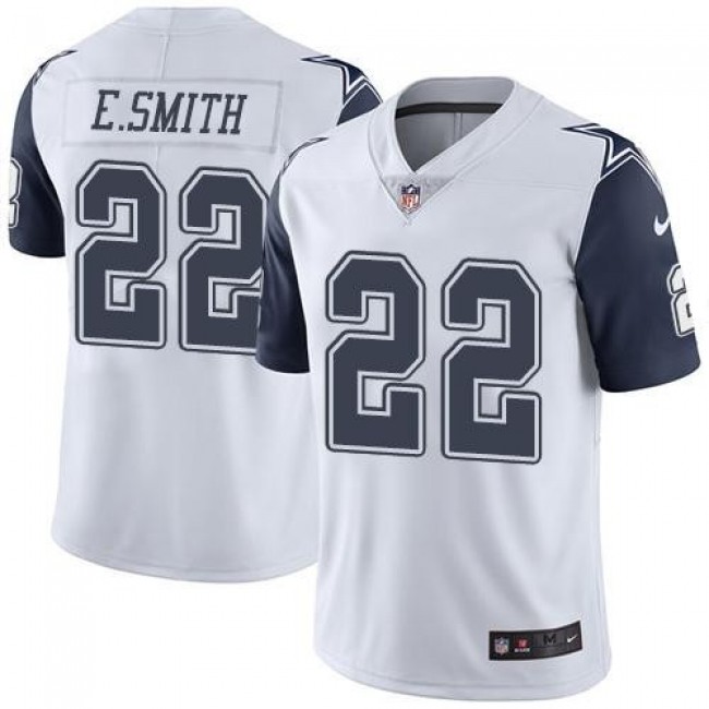 Dallas Cowboys #22 Emmitt Smith White Youth Stitched NFL Limited Rush Jersey
