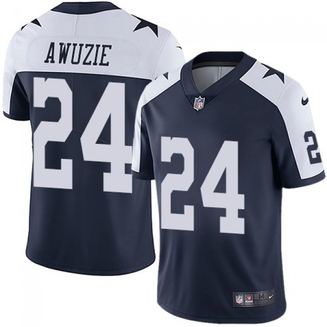 Nike Cowboys #24 Chidobe Awuzie Navy Blue Thanksgiving Men's Stitched NFL Vapor Untouchable Limited Throwback Jersey