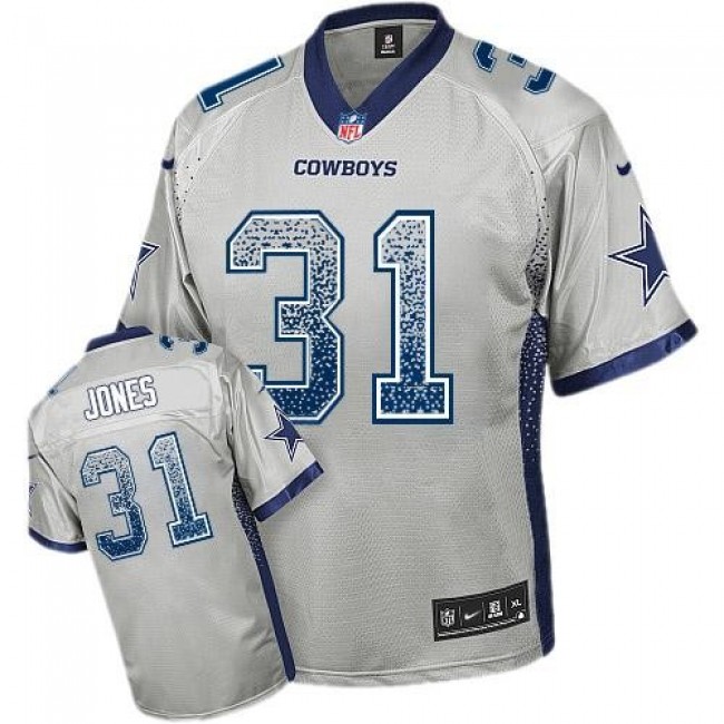 Nike Cowboys #31 Byron Jones Grey Men's Stitched NFL Elite Drift Fashion Jersey