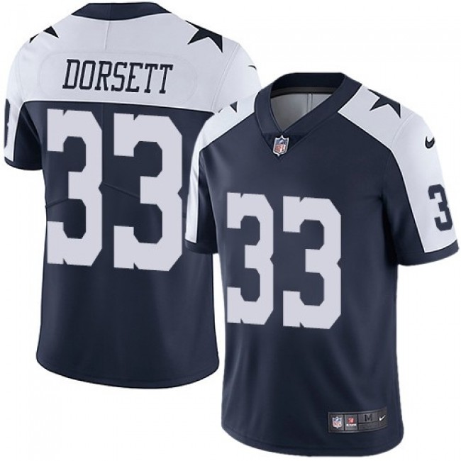 Nike Cowboys #33 Tony Dorsett Navy Blue Thanksgiving Men's Stitched NFL Vapor Untouchable Limited Throwback Jersey