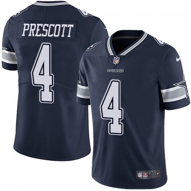 Nike Cowboys #4 Dak Prescott Navy Blue Team Color Men's Stitched NFL Vapor Untouchable Limited Jersey