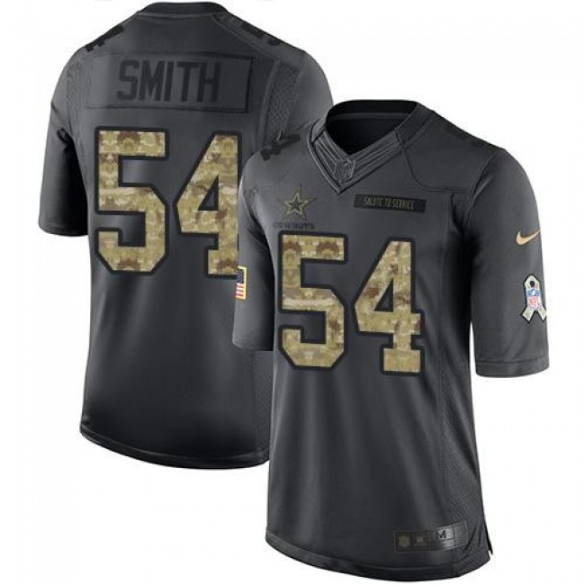 Nike Cowboys #54 Jaylon Smith Black Men's Stitched NFL Limited 2016 Salute To Service Jersey
