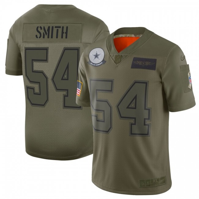 Nike Cowboys #54 Jaylon Smith Camo Men's Stitched NFL Limited 2019 Salute To Service Jersey