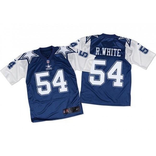 Nike Cowboys #54 Randy White Navy Blue/White Throwback Men's Stitched NFL Elite Jersey