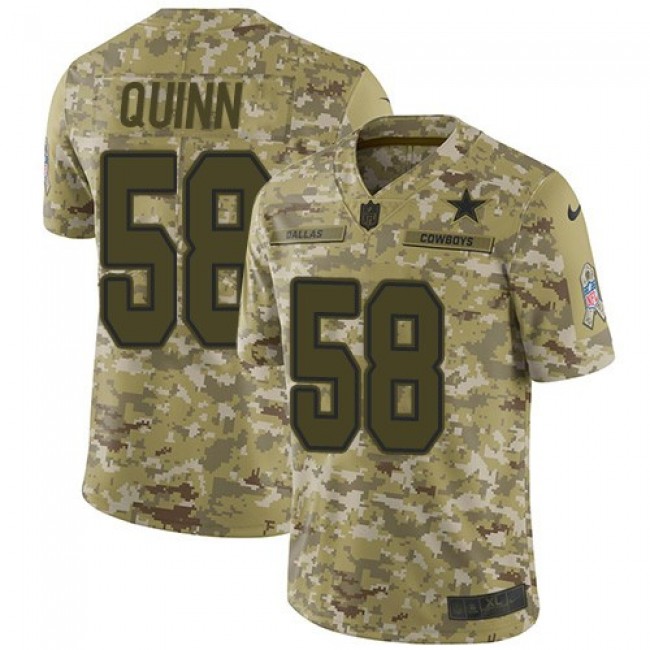 Nike Cowboys #58 Robert Quinn Camo Men's Stitched NFL Limited 2018 Salute To Service Jersey