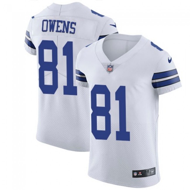 Nike Cowboys #81 Terrell Owens White Men's Stitched NFL Vapor Untouchable Elite Jersey