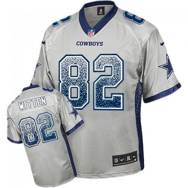 Dallas Cowboys #82 Jason Witten Grey Youth Stitched NFL Elite Drift Fashion Jersey