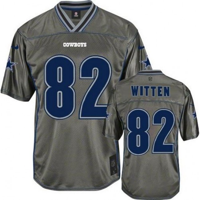 Dallas Cowboys #82 Jason Witten Grey Youth Stitched NFL Elite Vapor Jersey