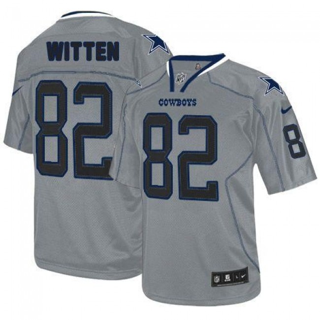 Dallas Cowboys #82 Jason Witten Lights Out Grey Youth Stitched NFL Elite Jersey