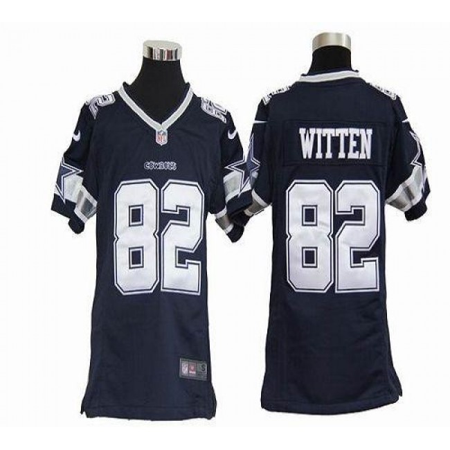 Dallas Cowboys #82 Jason Witten Navy Blue Team Color Youth Stitched NFL Elite Jersey