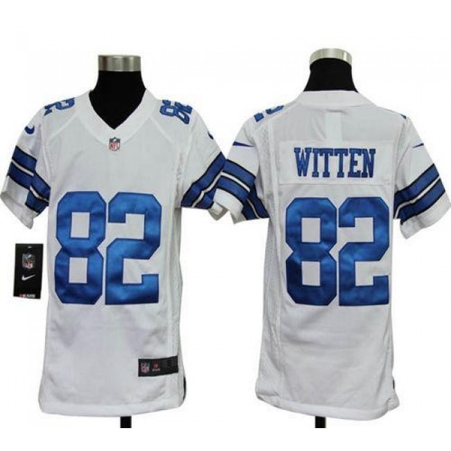 Dallas Cowboys #82 Jason Witten White Youth Stitched NFL Elite Jersey