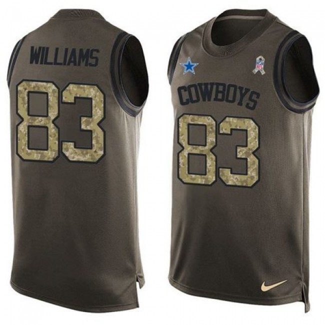 Nike Cowboys #83 Terrance Williams Green Men's Stitched NFL Limited Salute To Service Tank Top Jersey