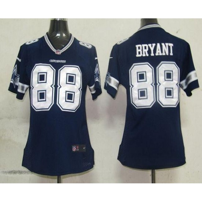 Women's Cowboys #88 Dez Bryant Navy Blue Team Color Stitched NFL Elite Jersey